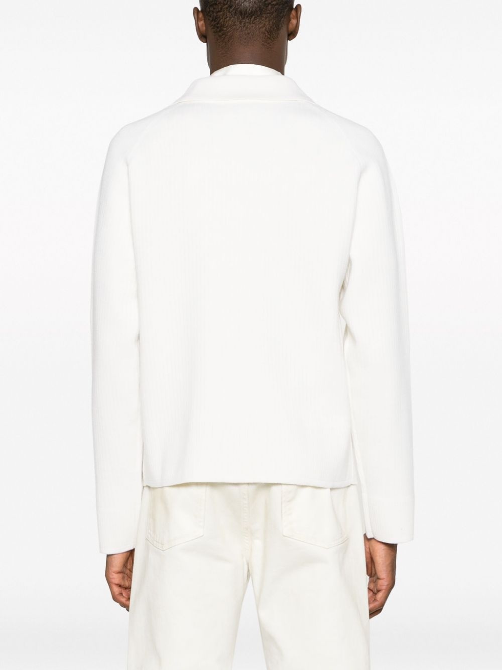 wool-blend ribbed cardigan - 4