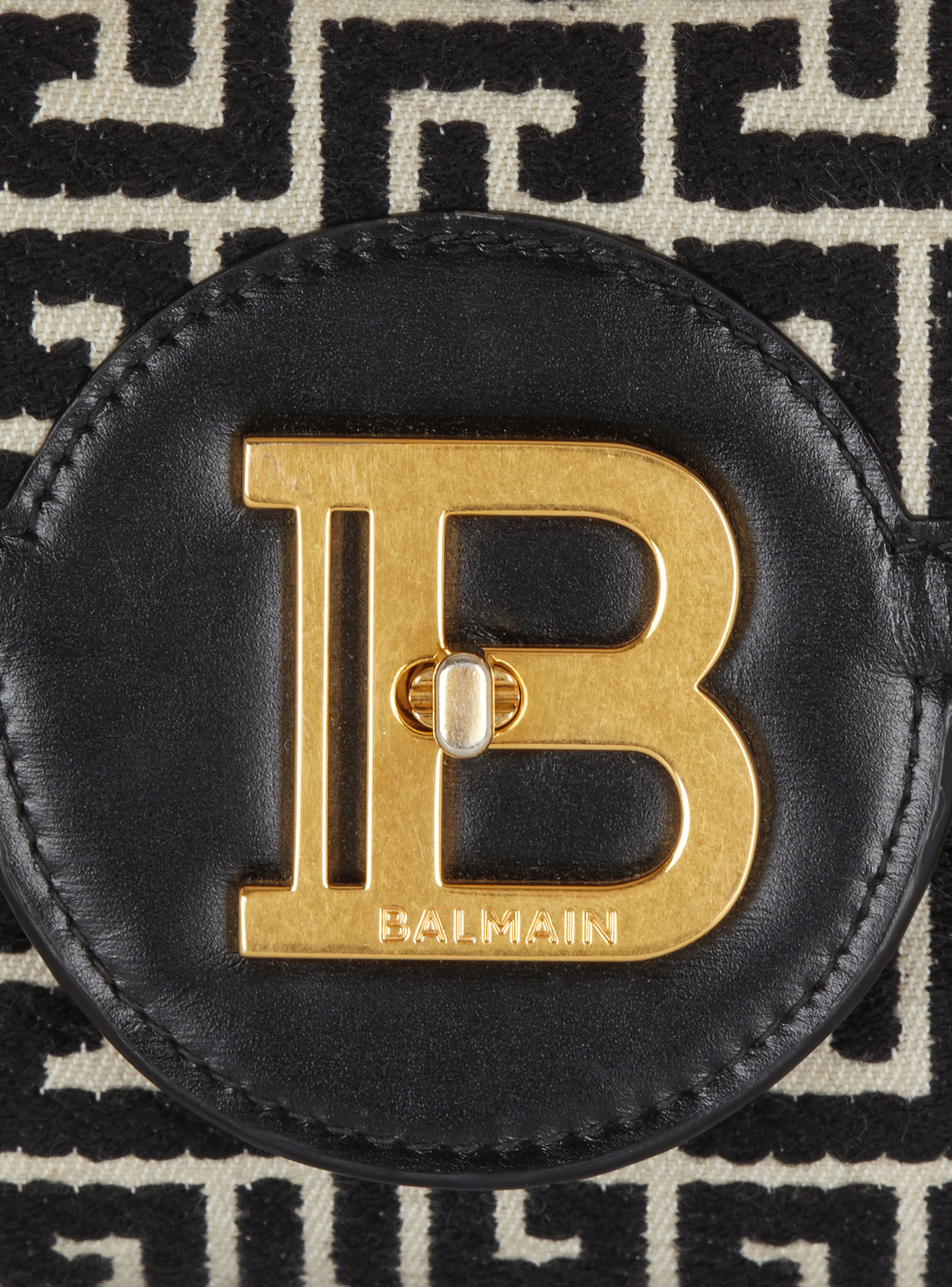 B-Buzz 23 jacquard and leather Clutch bag - 7