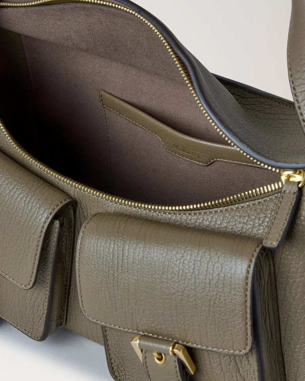 Maggie Shoulder Bag Linen Green Natural Grain - 6