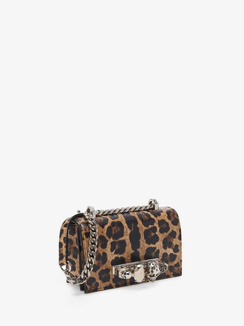 Women's Mini Jewelled Satchel in Natural/black - 2