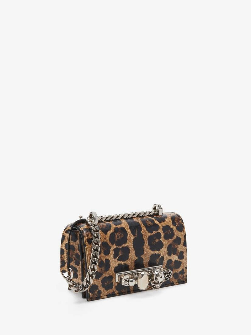 Alexander McQueen Women's Mini Jewelled Satchel in Natural/black outlook