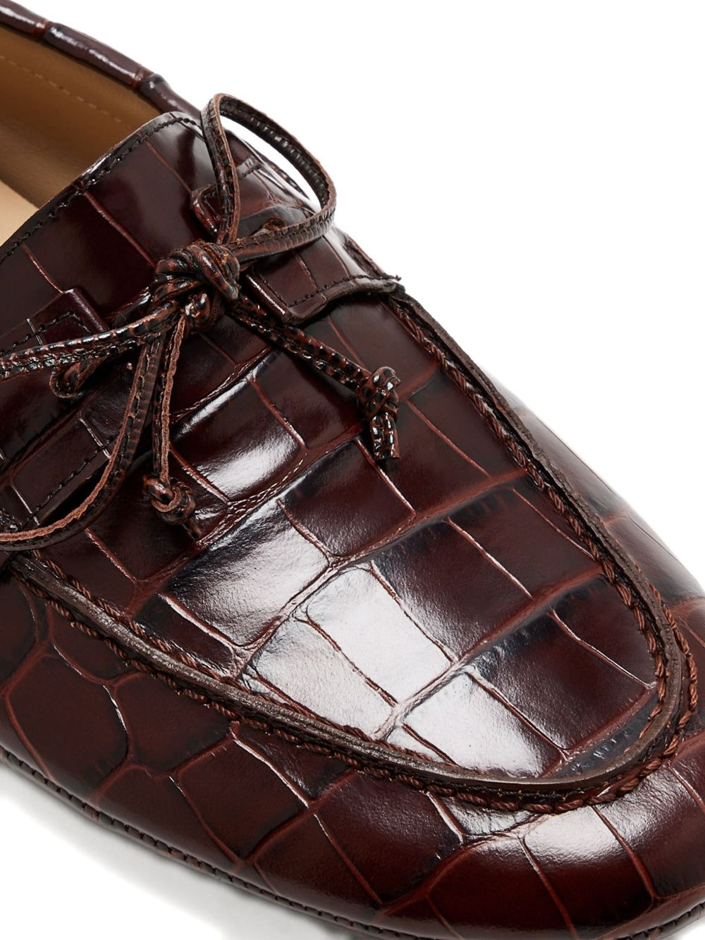 crocodile-effect loafers - 3