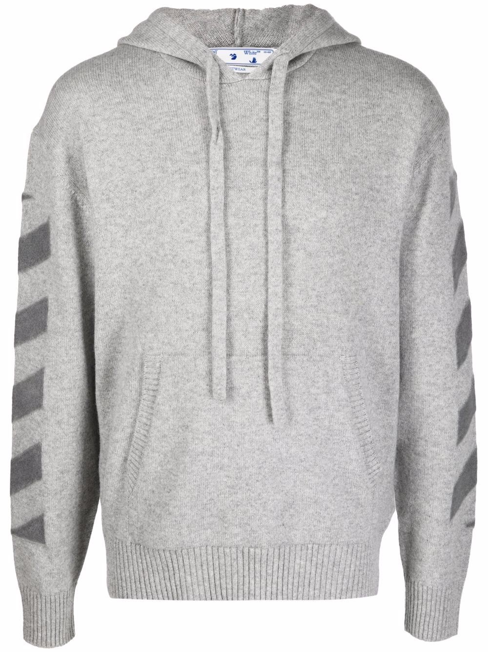 Arrows-print cashmere hoodie - 1