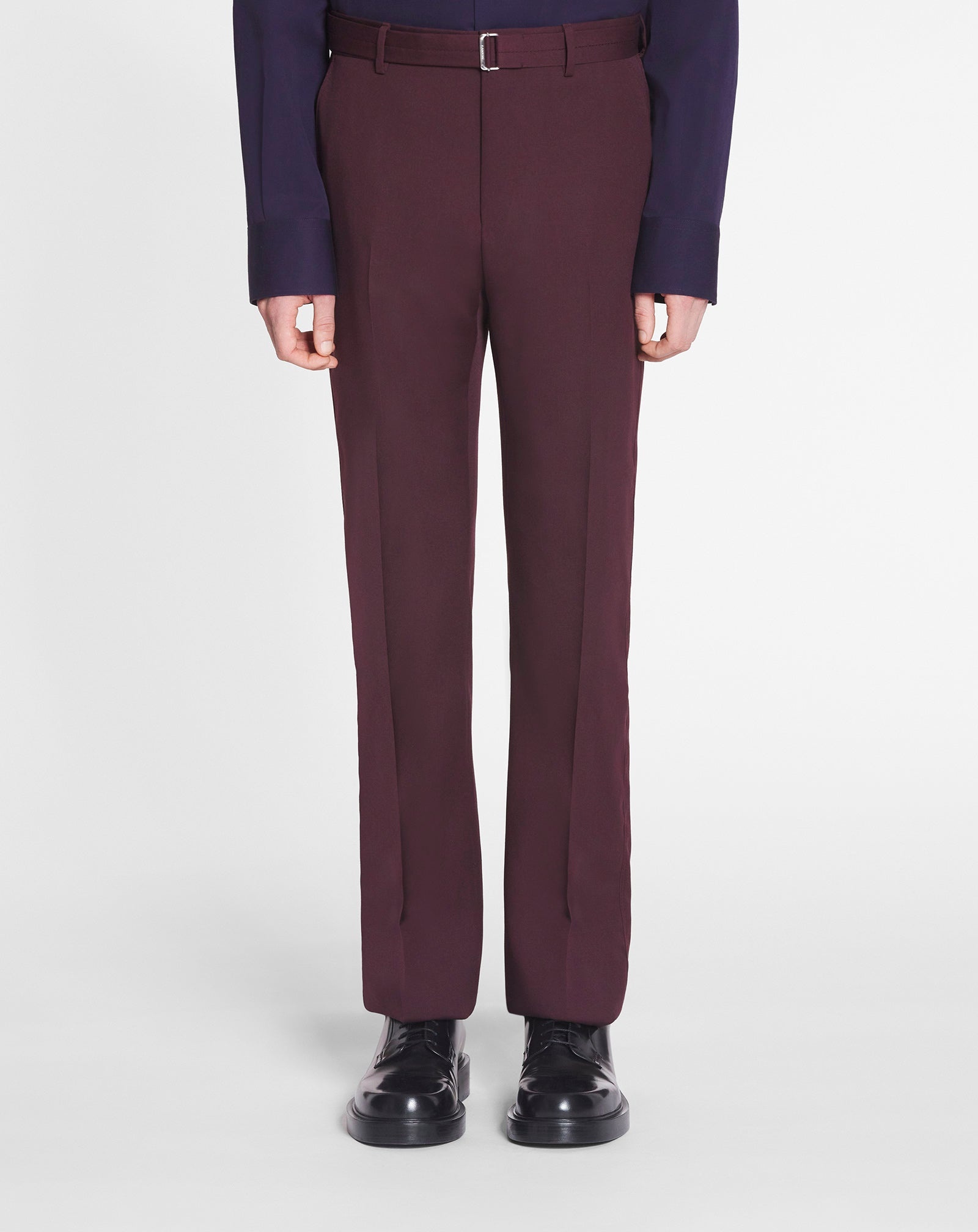 SUIT PANTS WITH BELT - 3