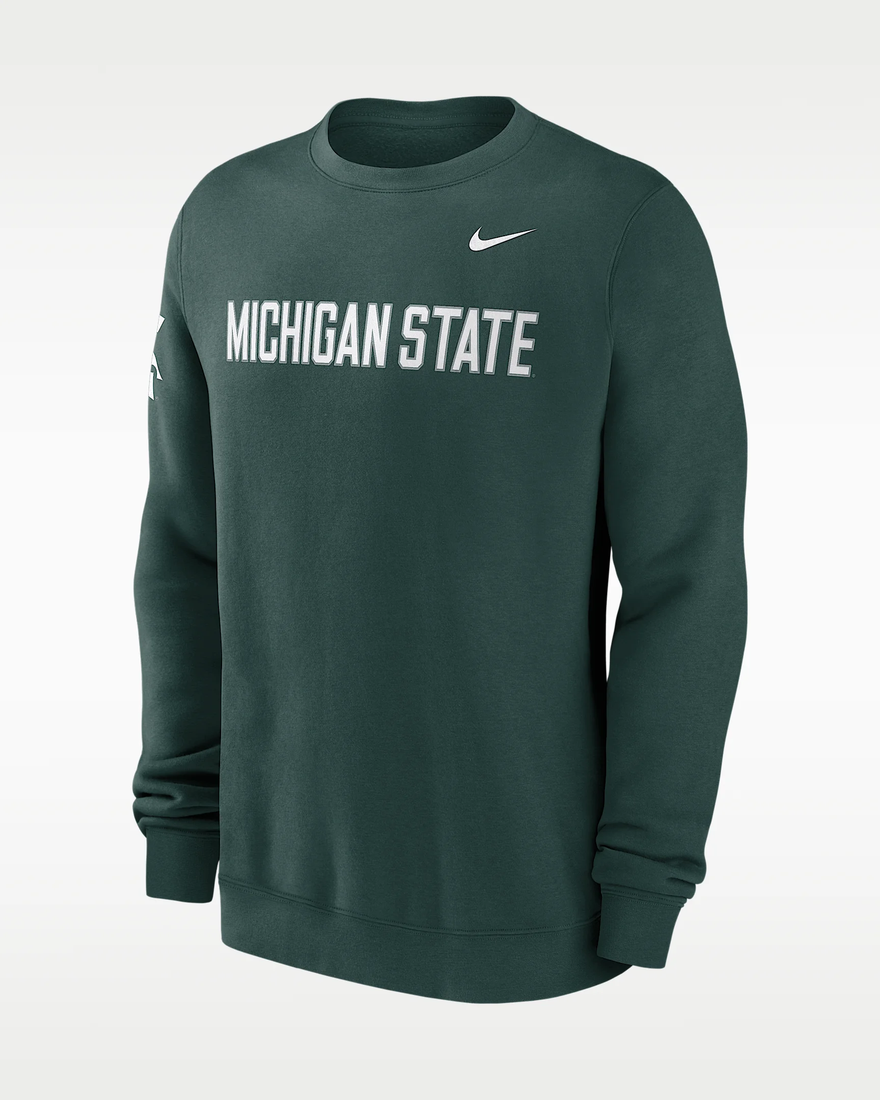 Michigan State Sideline Club Men's Nike College Pullover Crew - 1