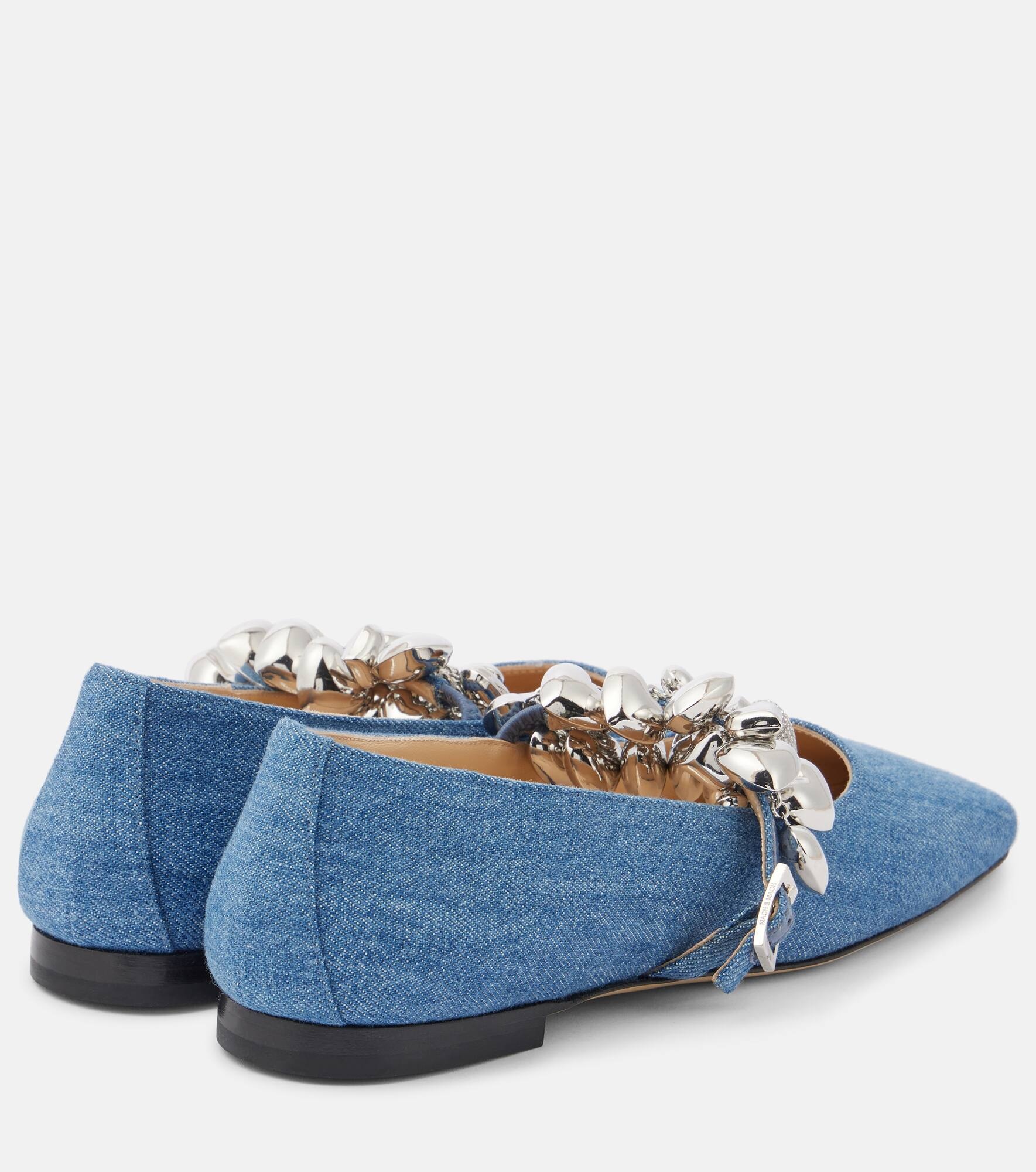 Puffy Heart denim Mary Jane flats - 2