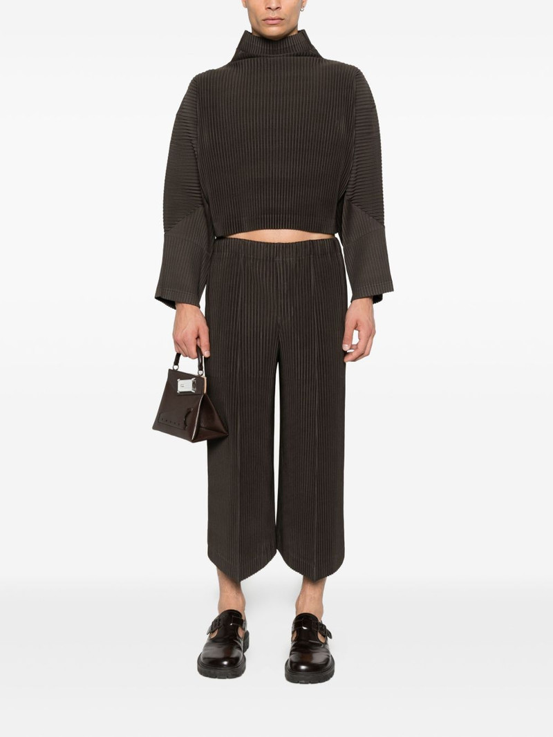 ISSEY MIYAKE Mc June pleated high-neck T-shirt outlook