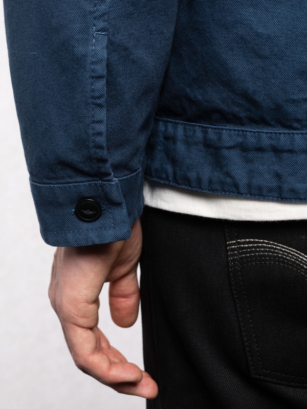 Colin Canvas Overshirt Indigo Blue - 5