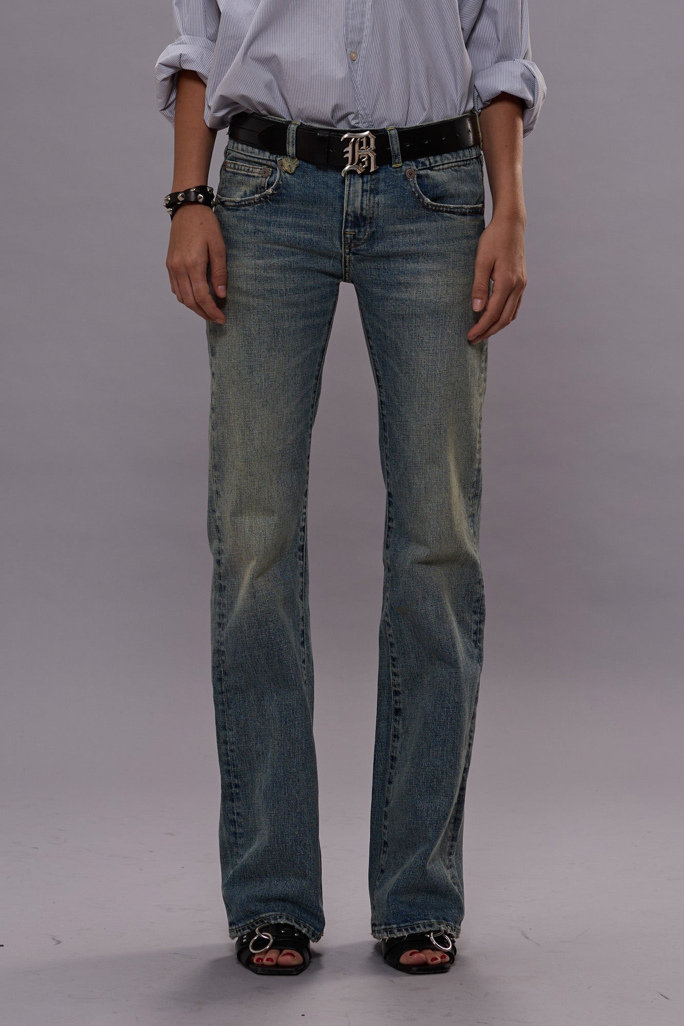 BOY FLARE JEAN - MERTON BLUE STRETCH -R13 - 2