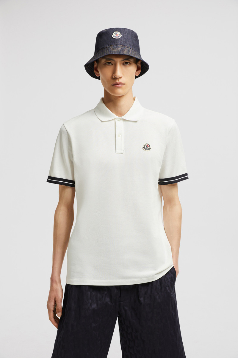 Moncler Logo Cotton Piquet Polo Shirt outlook