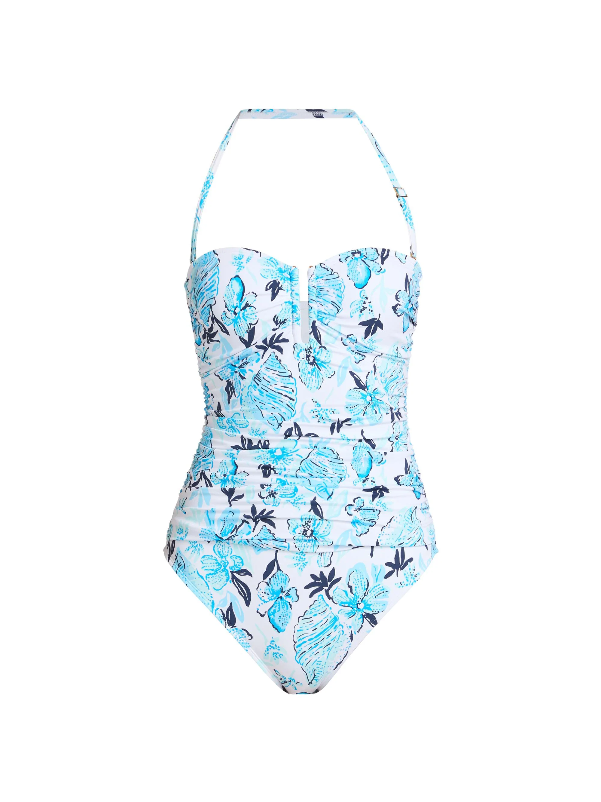 Women's Farlee Resort Seashell Splendor One-Piece Swimsuit - White Multi - 1