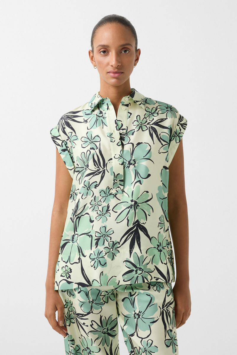 Rosalie silk blouse in Green 2