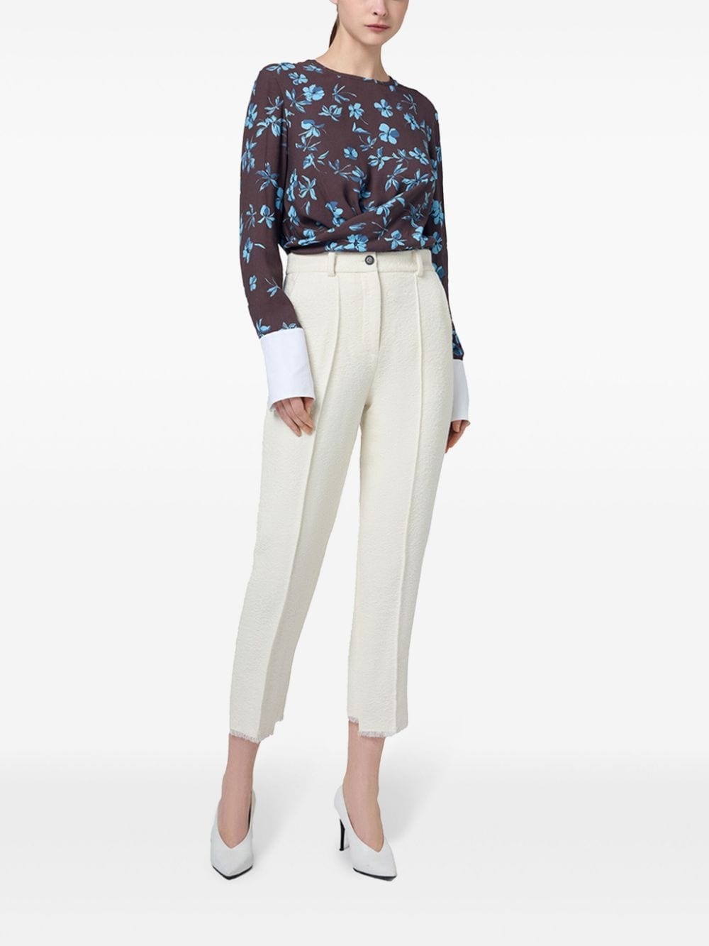 pleat-detail trousers - 2