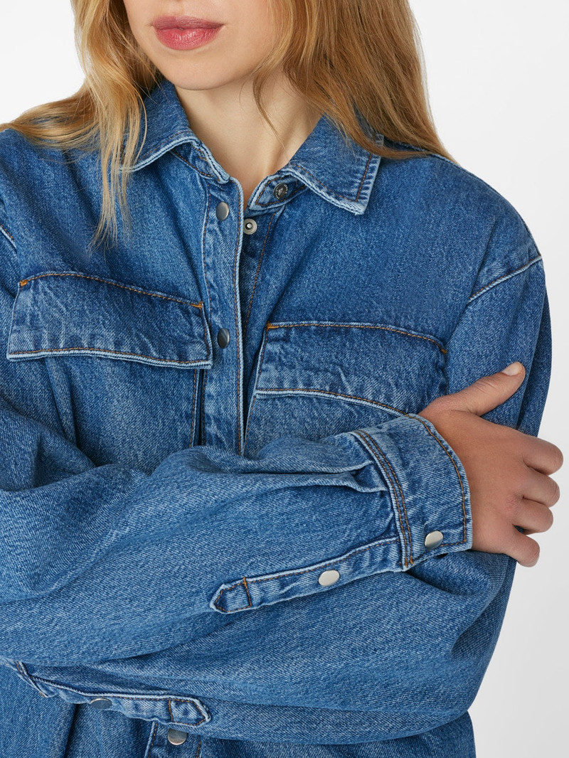 A Line Shirt Dress in Brisk 3