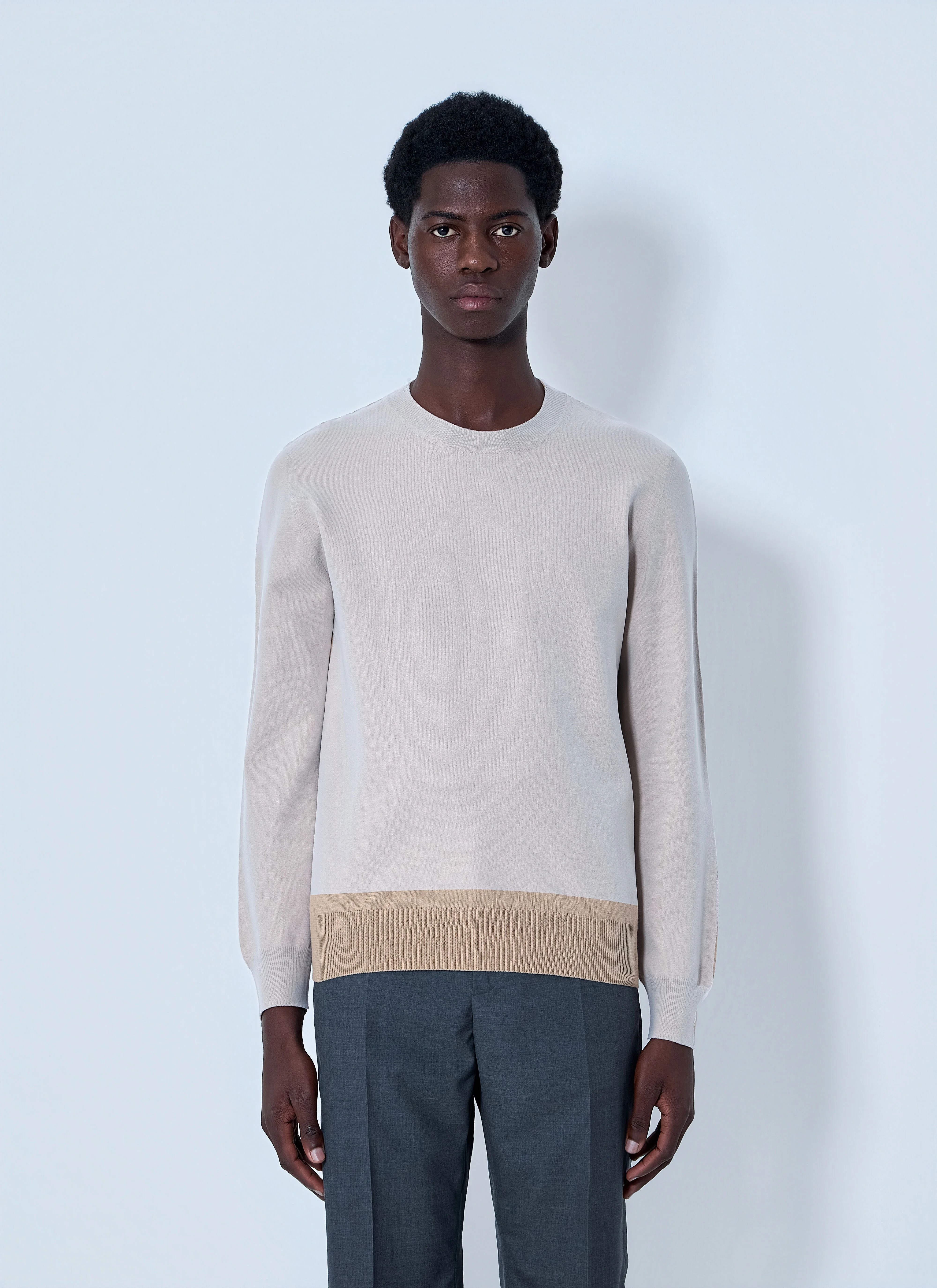 Fine Knit Crewneck Sweater - 1