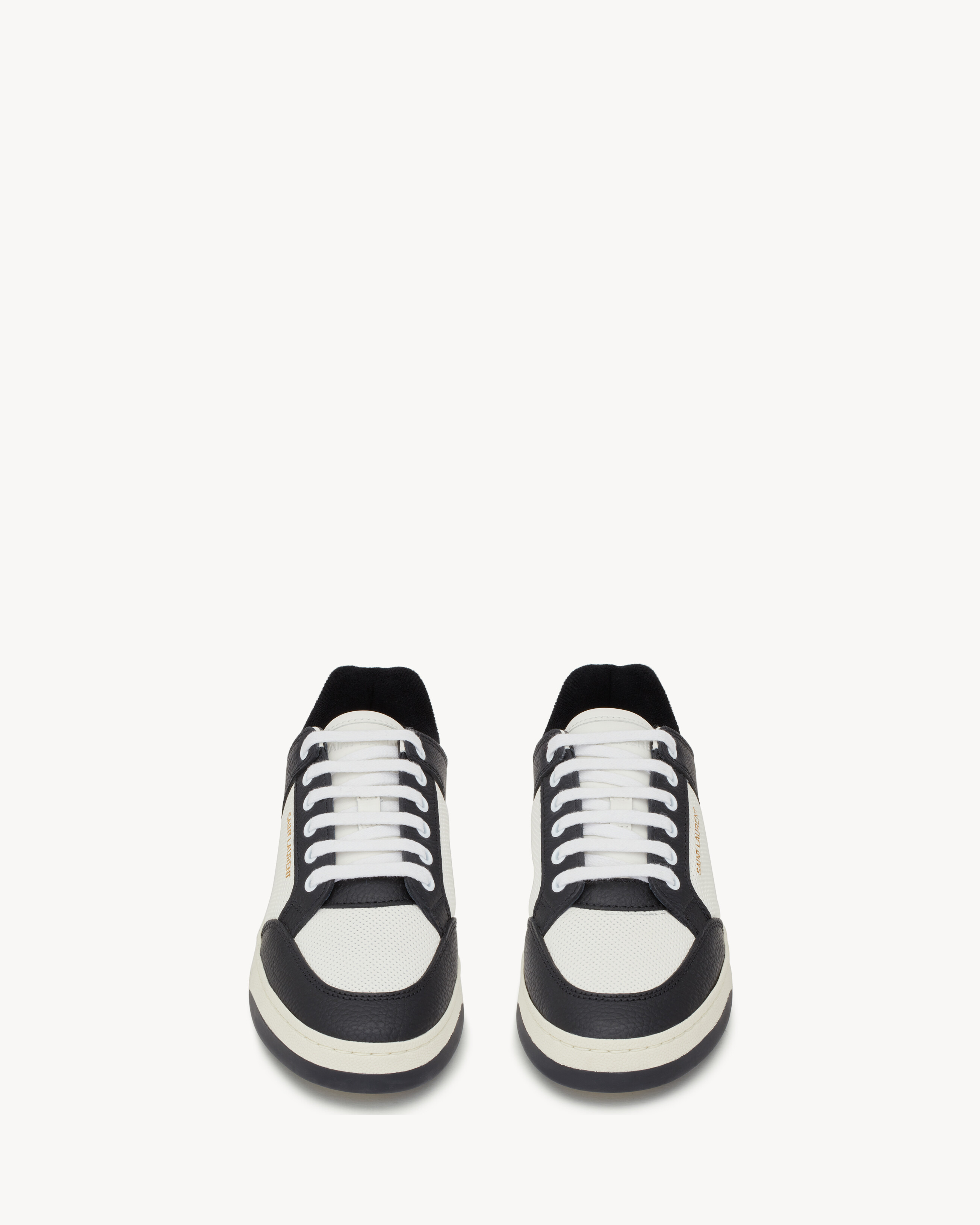 sl/61 low-top sneakers in smooth and grained leather - 2