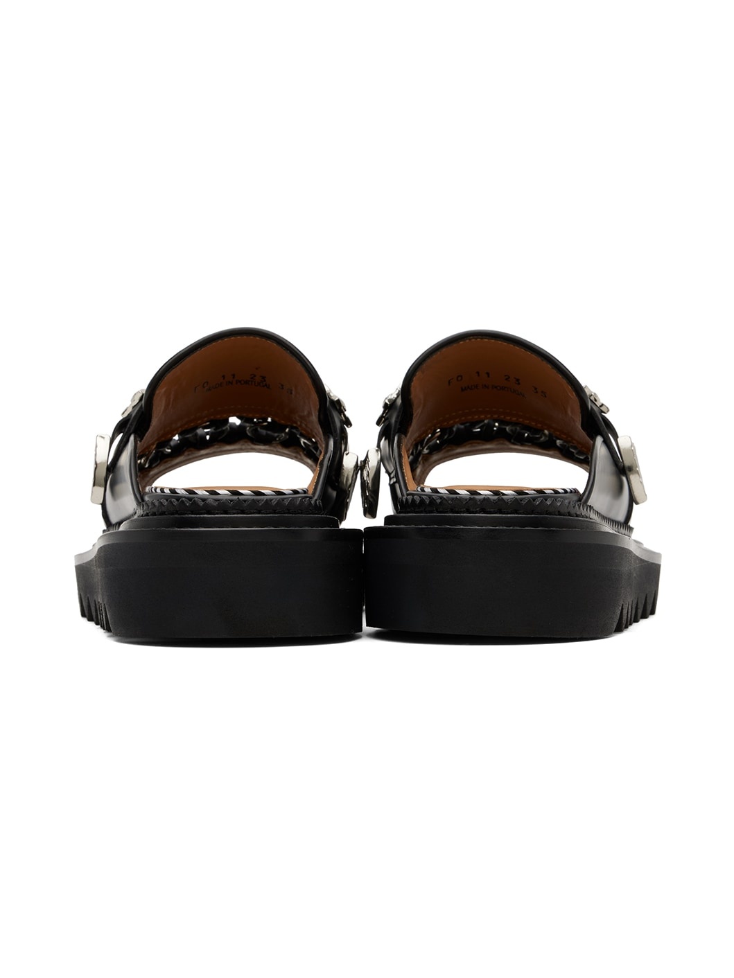Black Chain Sandals - 2