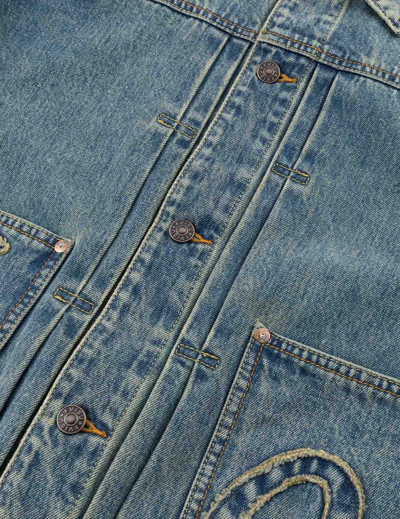 EVISU X F-LAGSTUF-F Shuga and Seagull Embroidery Relax Fit Denim Jacket 11