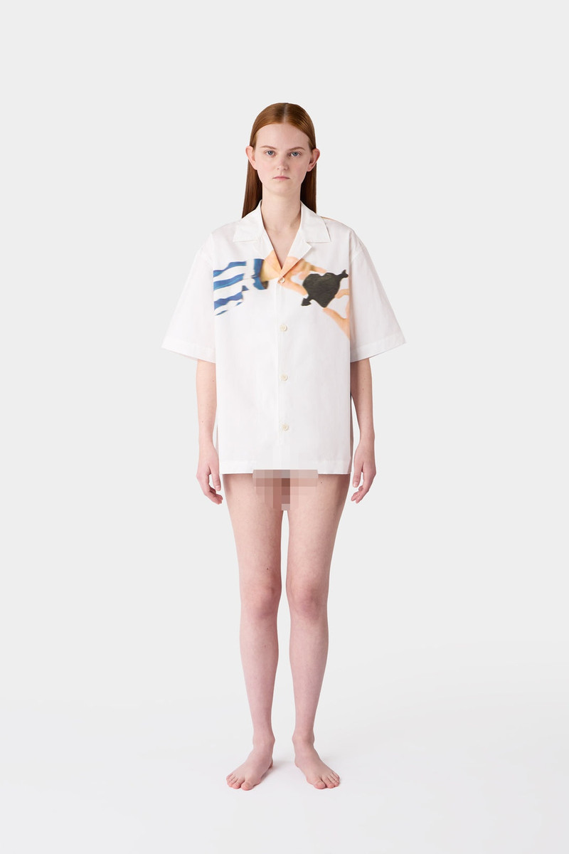 'CUORE DI PIETRA' SHORTSLEEVE SHIRT / off white & multicolor 5