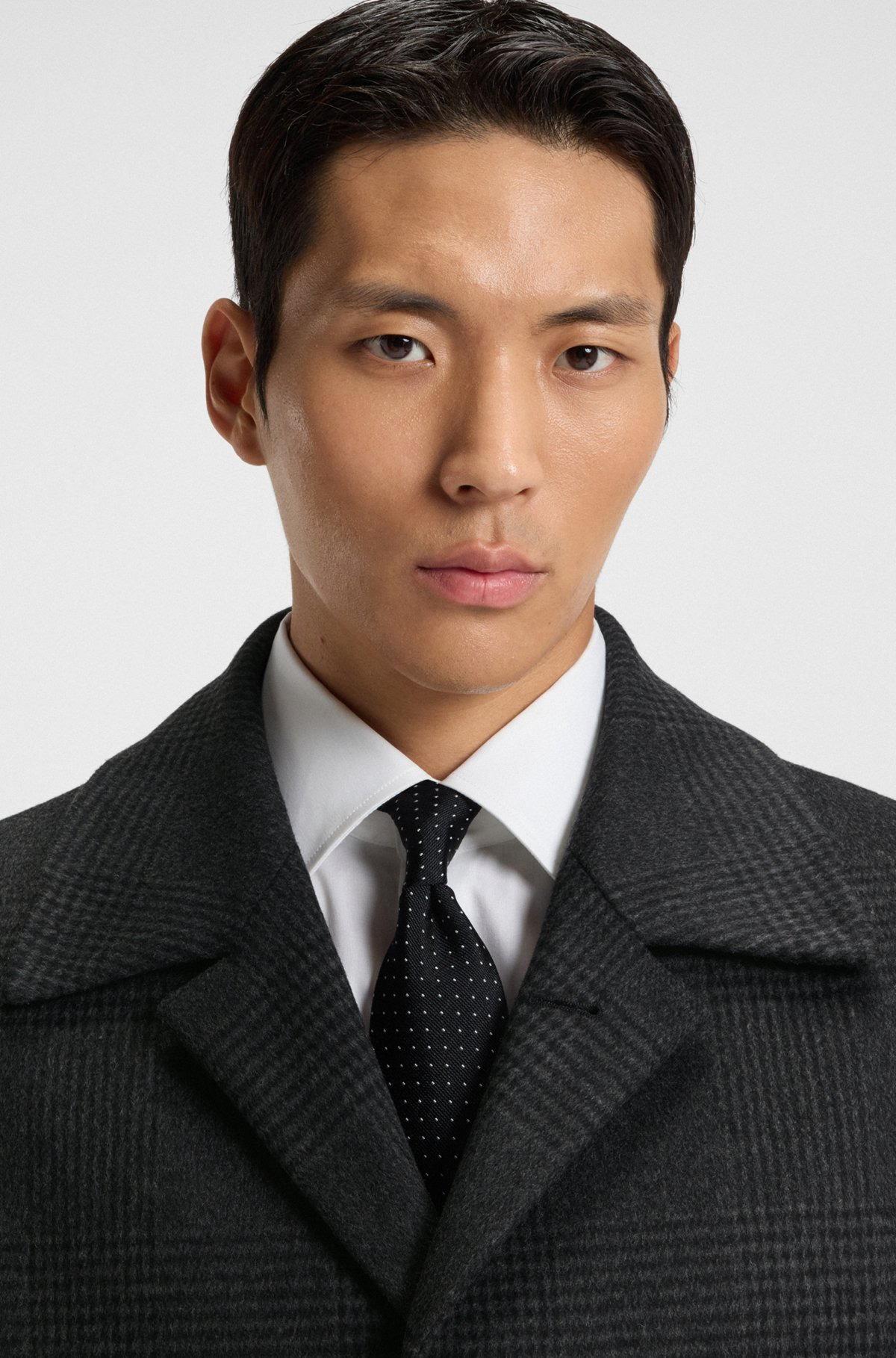 RELAXED-FIT COAT IN CHECKED WOOL AND CASHMERE - 3
