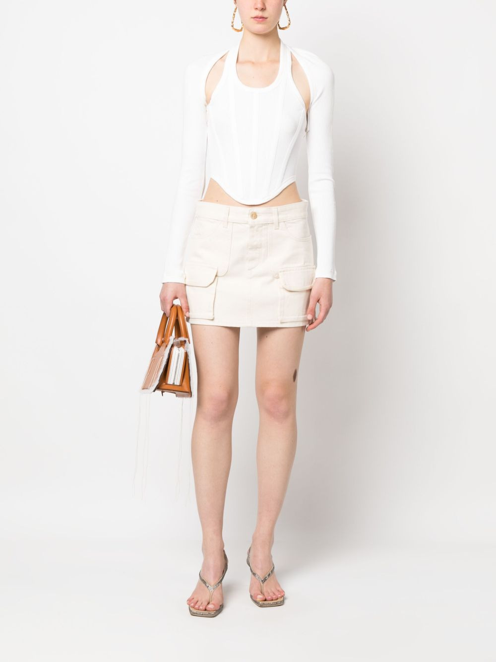 flap pocket-detail miniskirt - 2