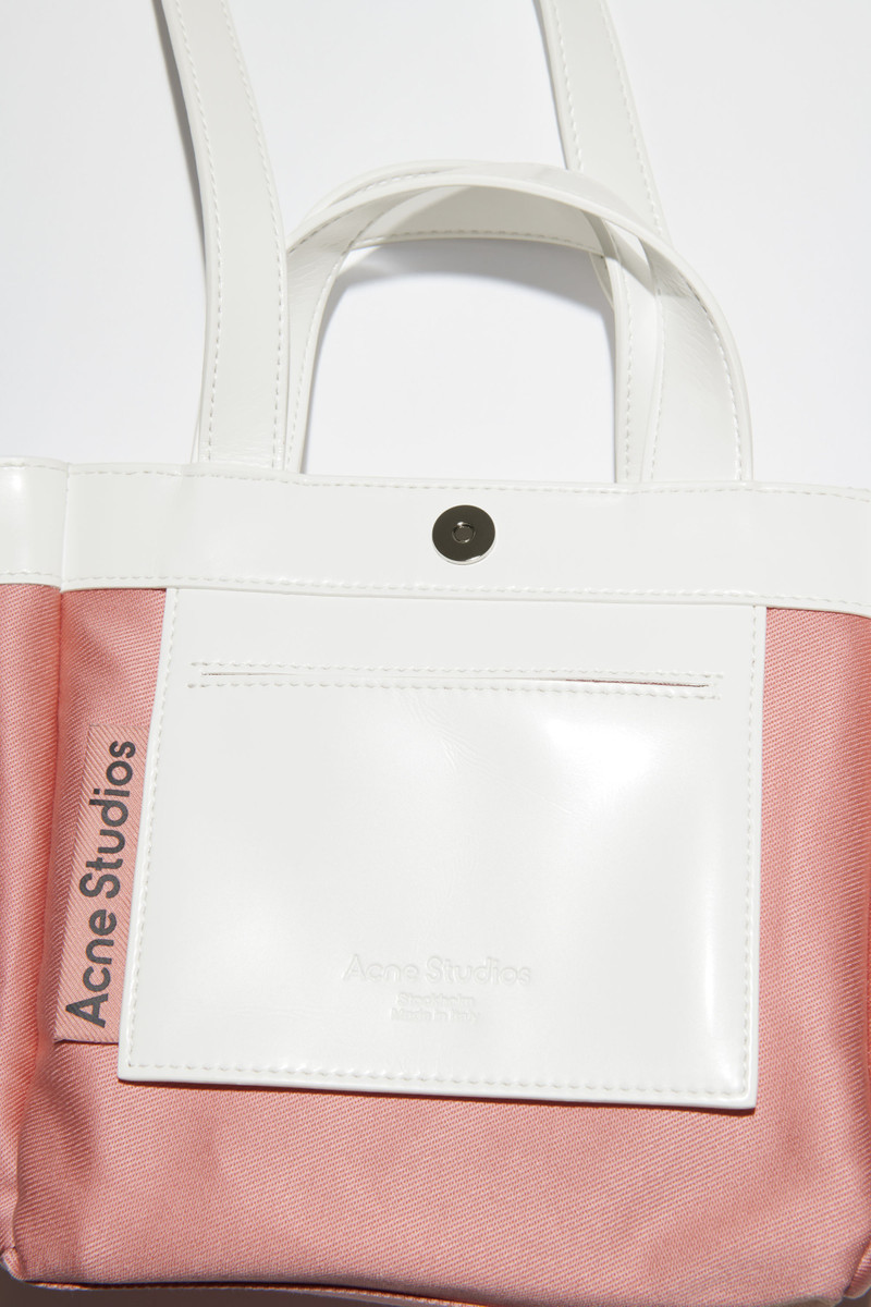 Logo mini shoulder tote bag - White 6