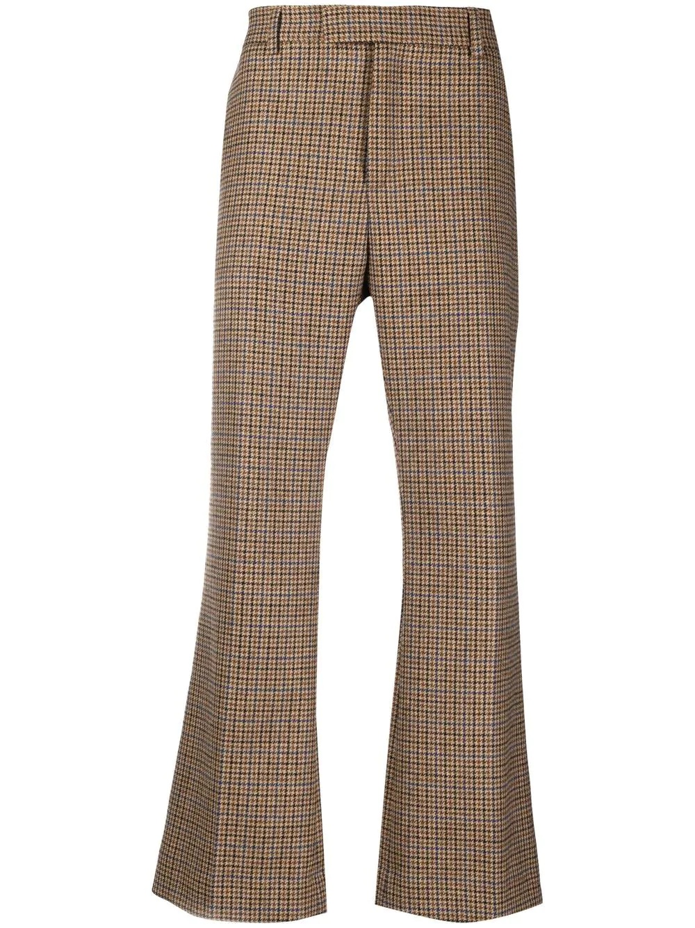 bootcut check-pattern tailored trousers - 1