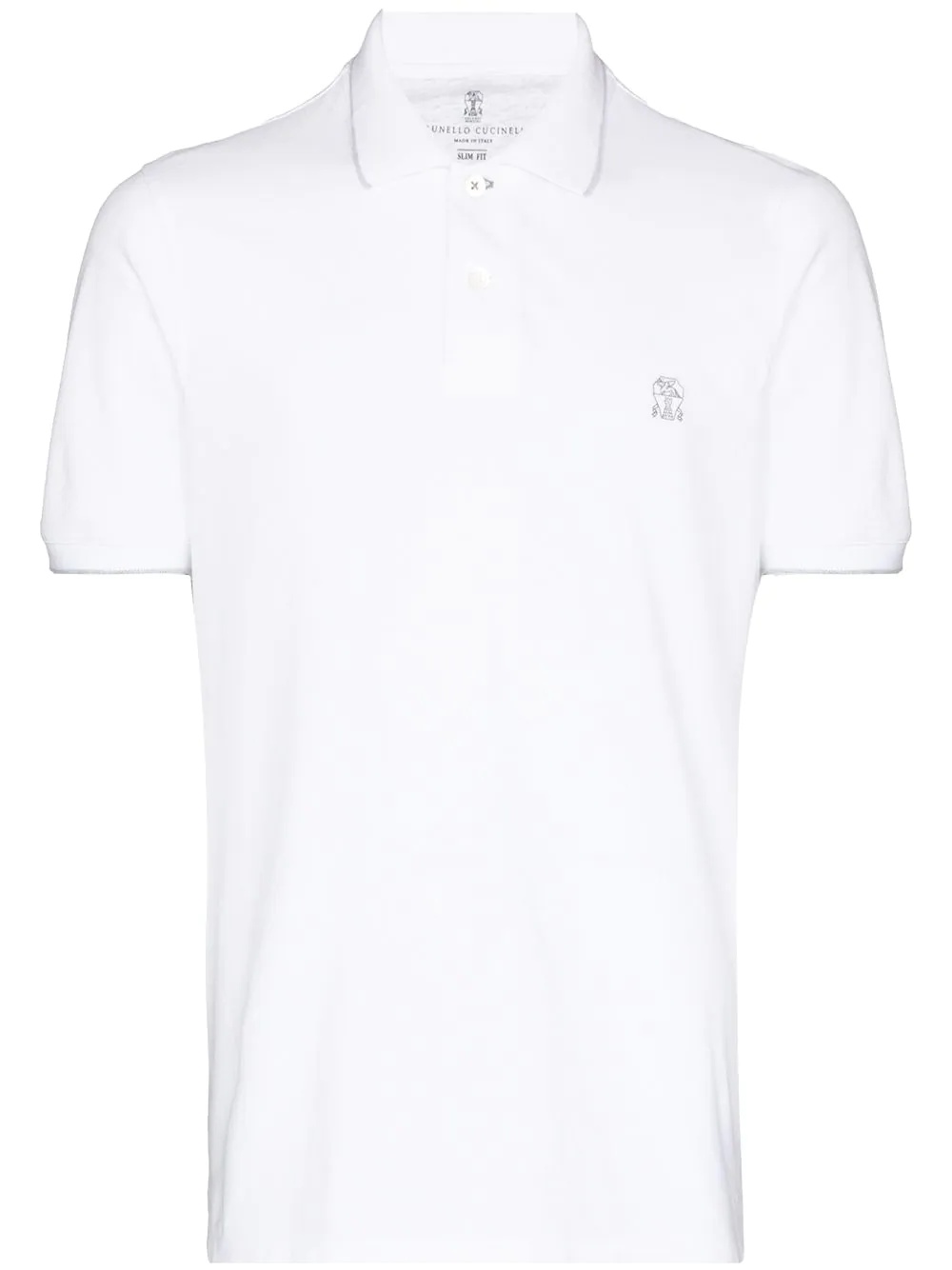 logo-embroidered short-sleeve polo shirt - 1