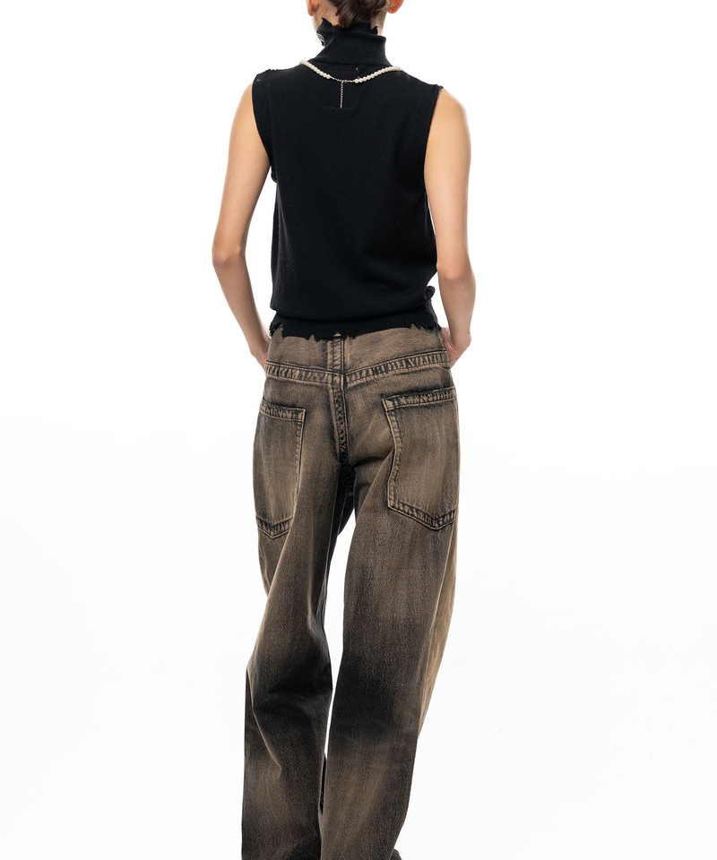 Pearl Distressed Sleeveless Knit Sweater 7