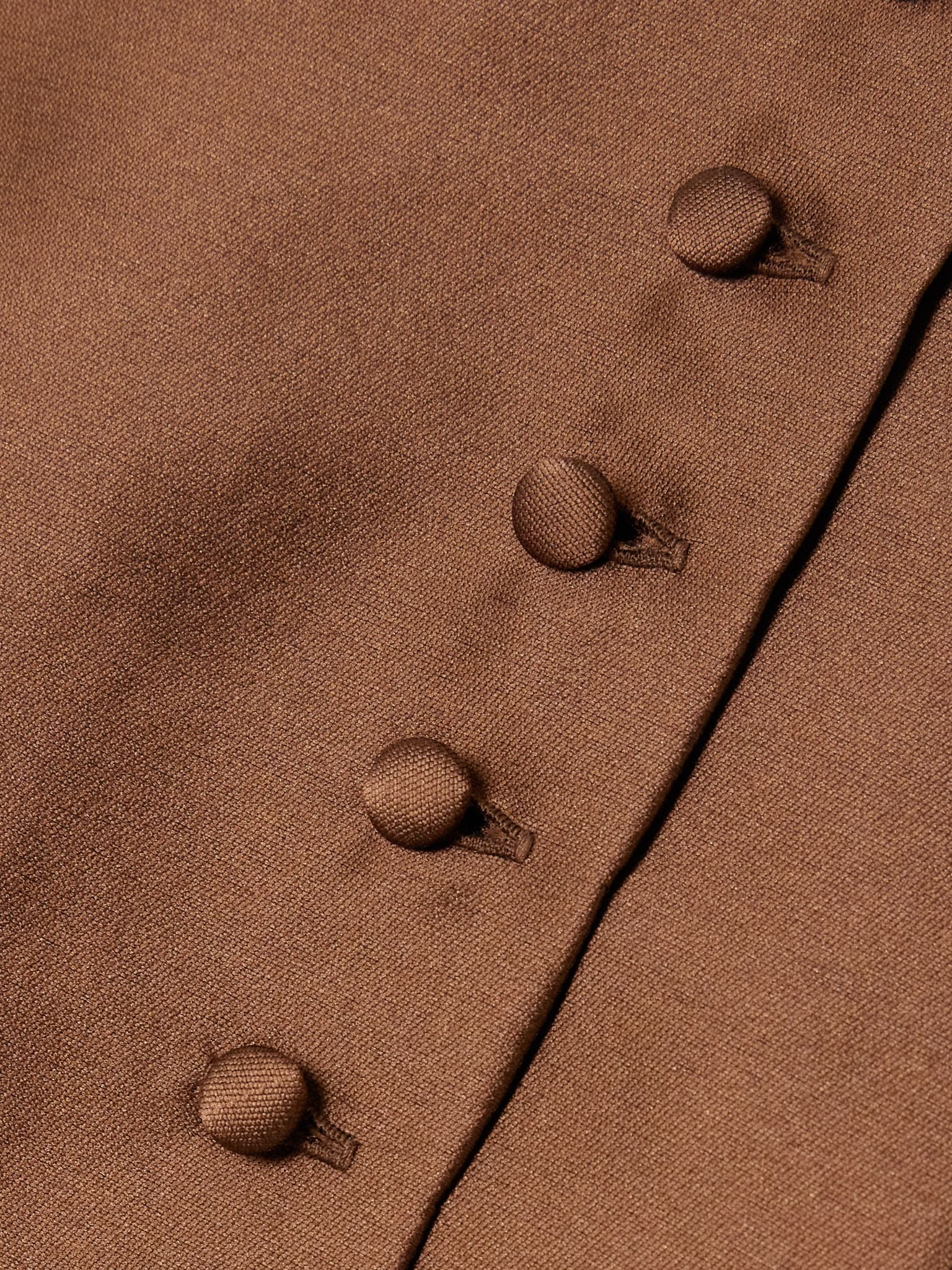 Amoako cropped faille jacket Dark brown - 4