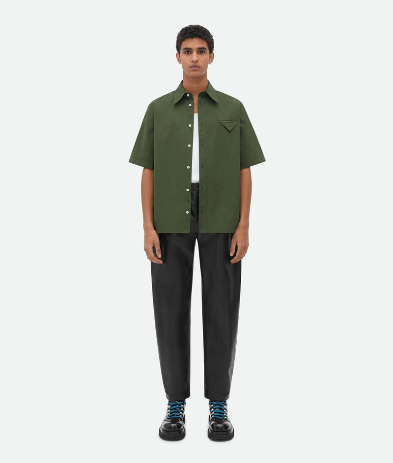 compact cotton lace-up shirt 1