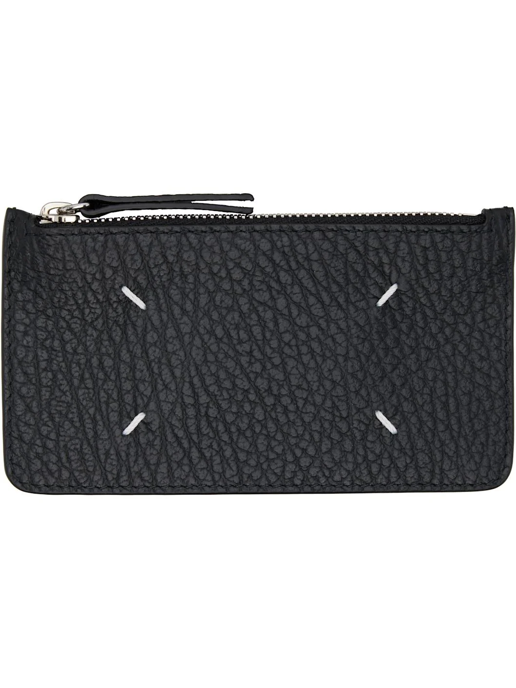 Black Four Stitches Card Holder - 1