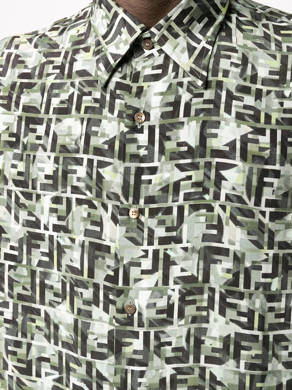 camouflage FF print shirt - 5