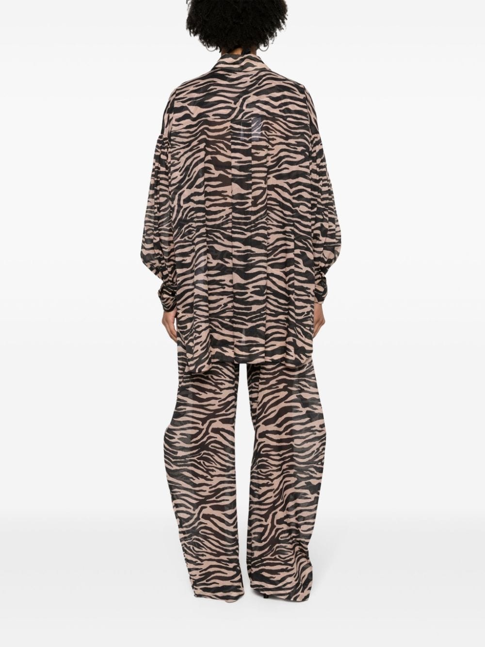 zebra-print cotton shirt - 4