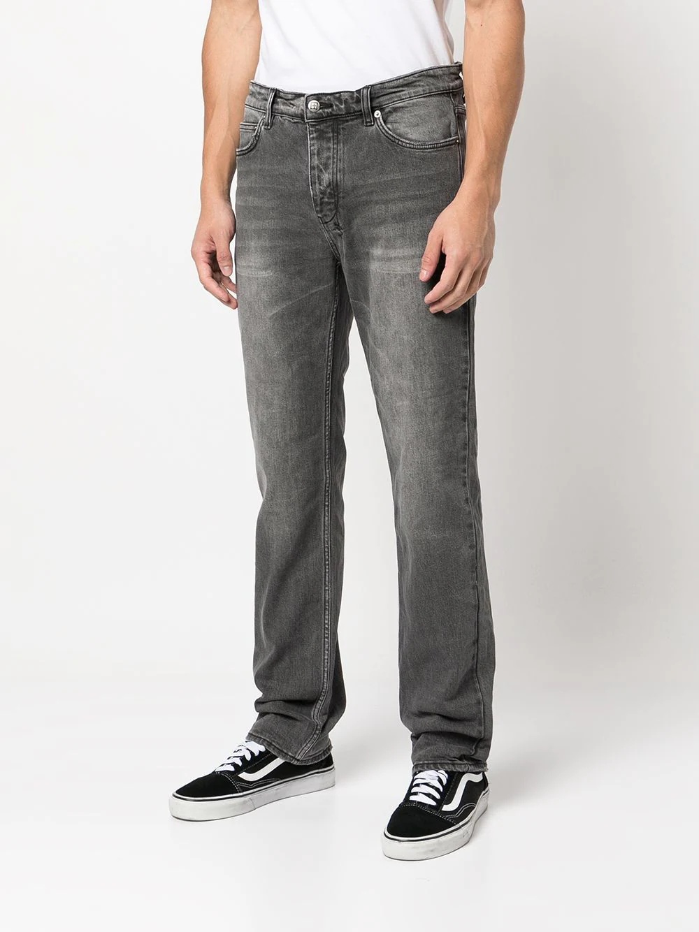 slim-fit faded jeans - 3