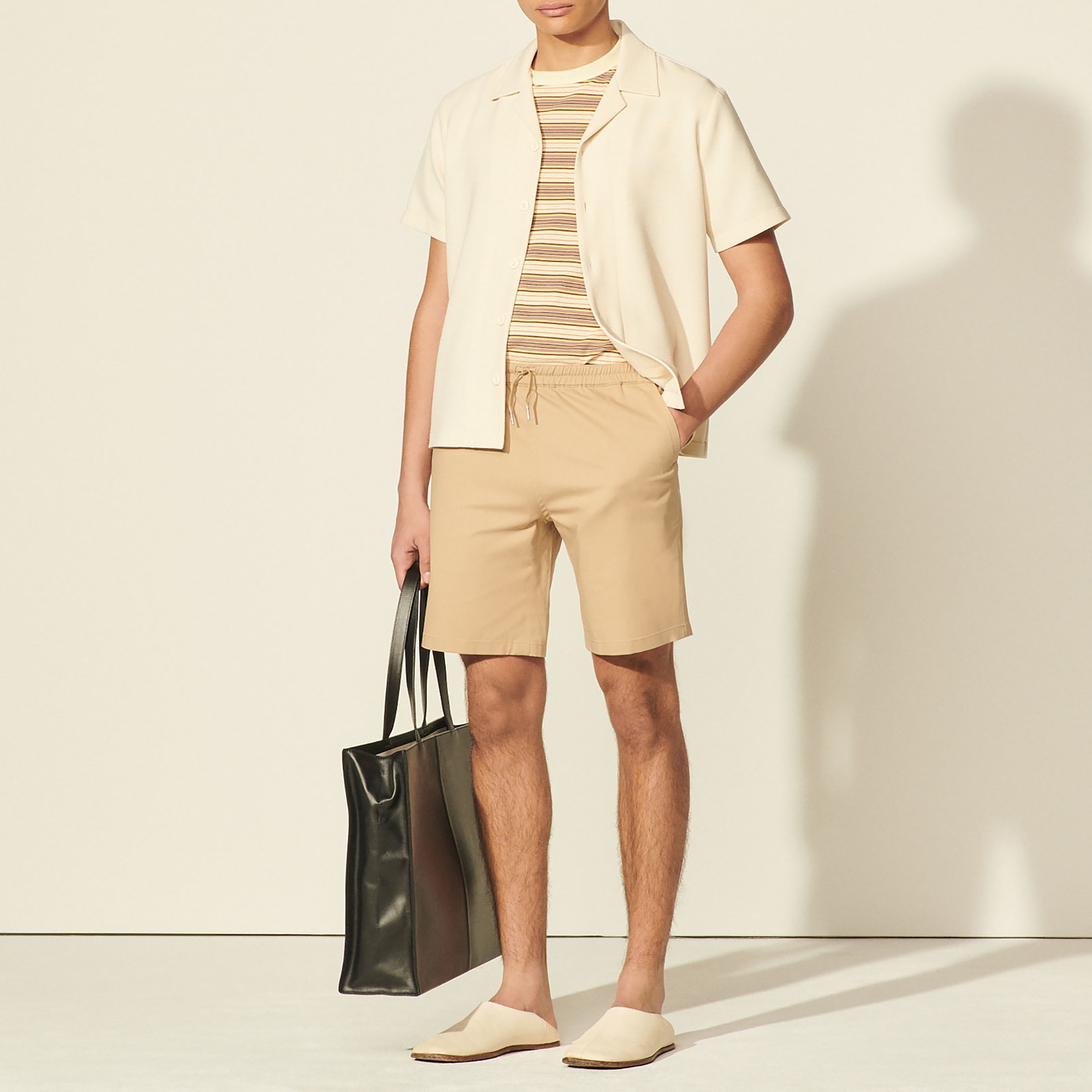 Cotton blend shorts - 1