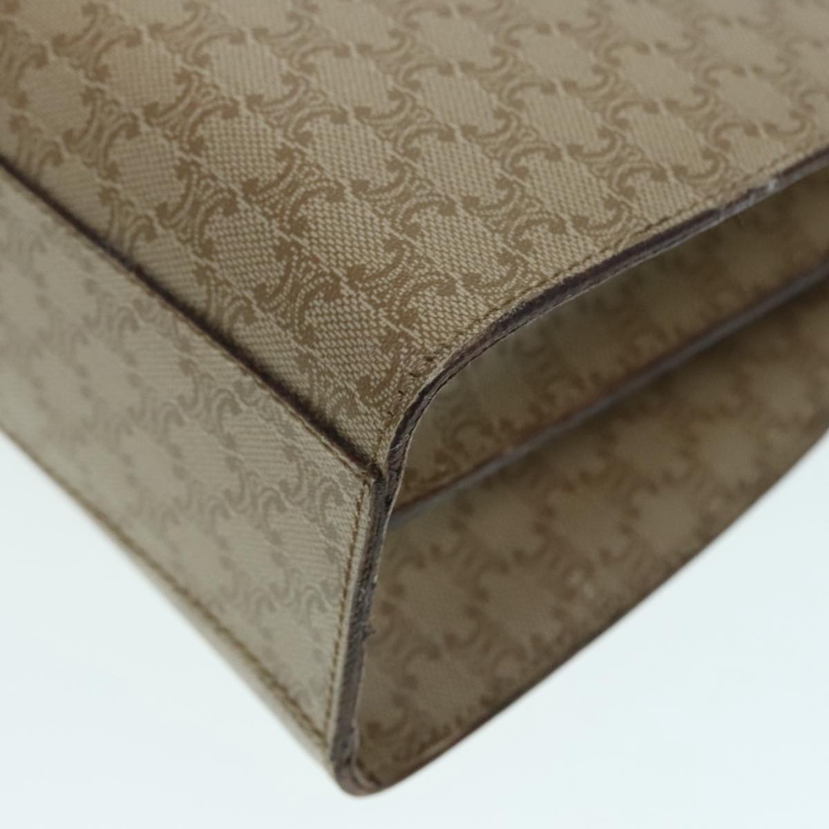 CELINE Macadam Canvas Hand Bag Beige Gold - 13