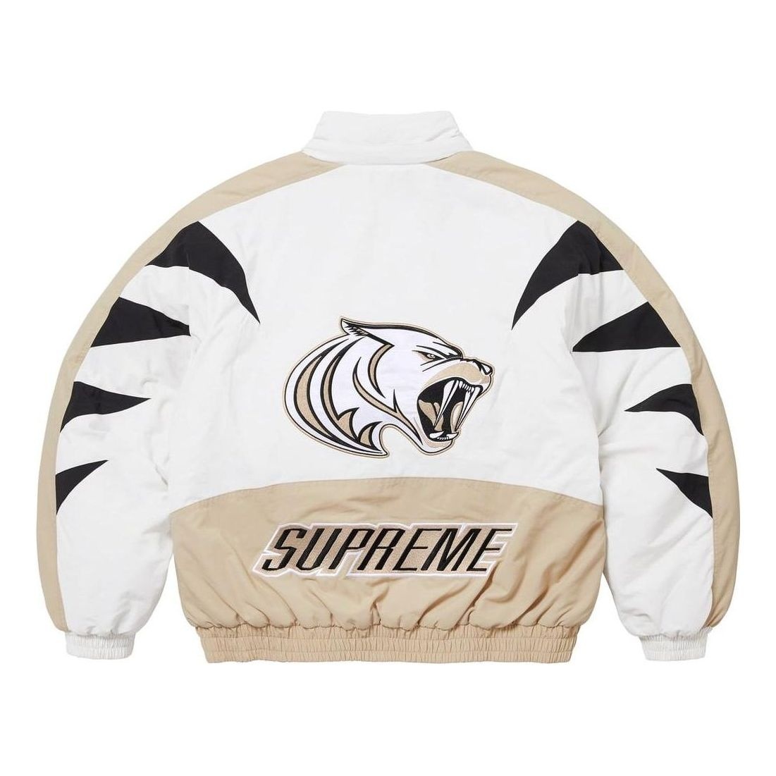 Supreme Wildcat Sideline Puffer Jacket 'White Black Beige' SUP-FW23-231 - 3