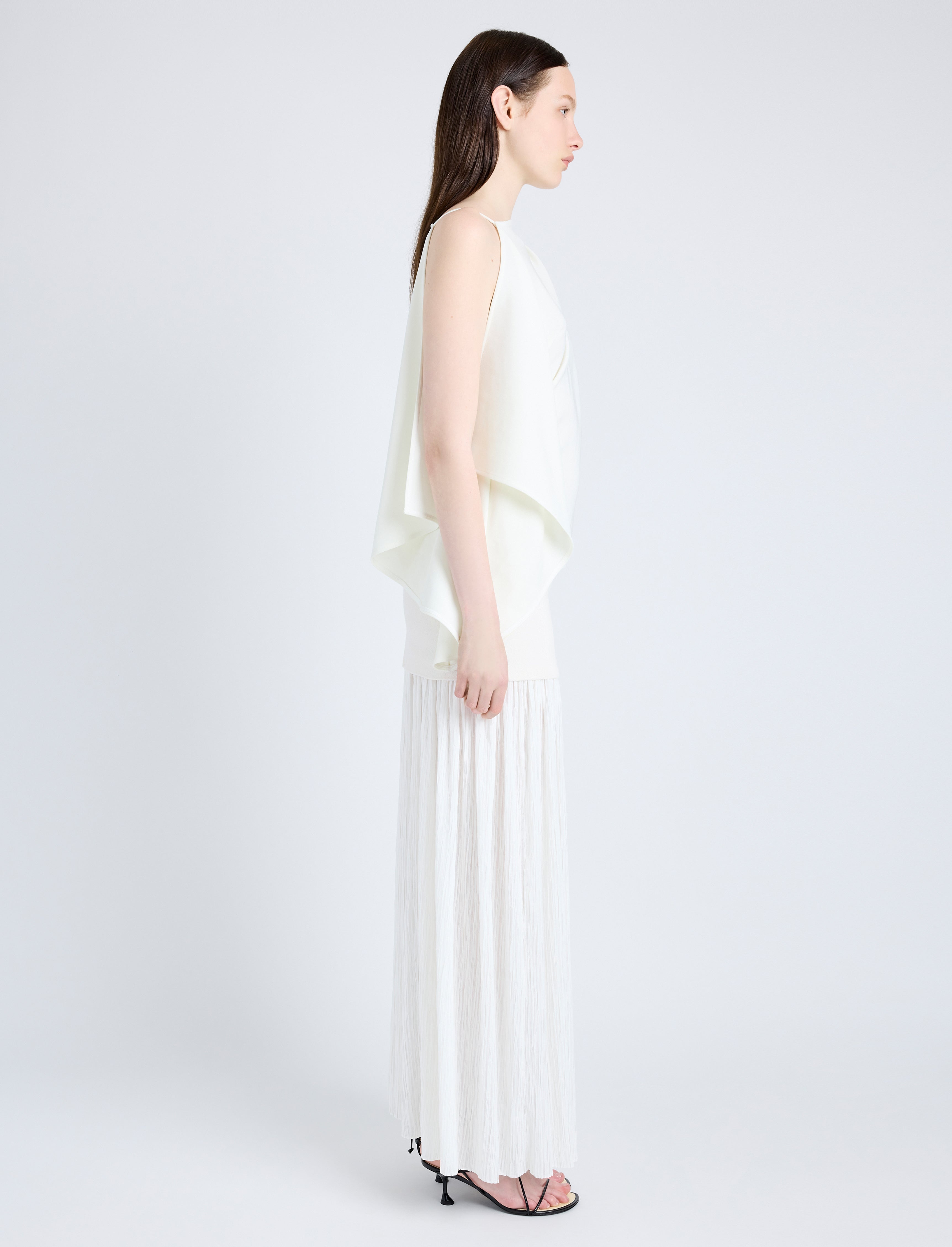 Paige Skirt in Pleated Crepe Chiffon - 3