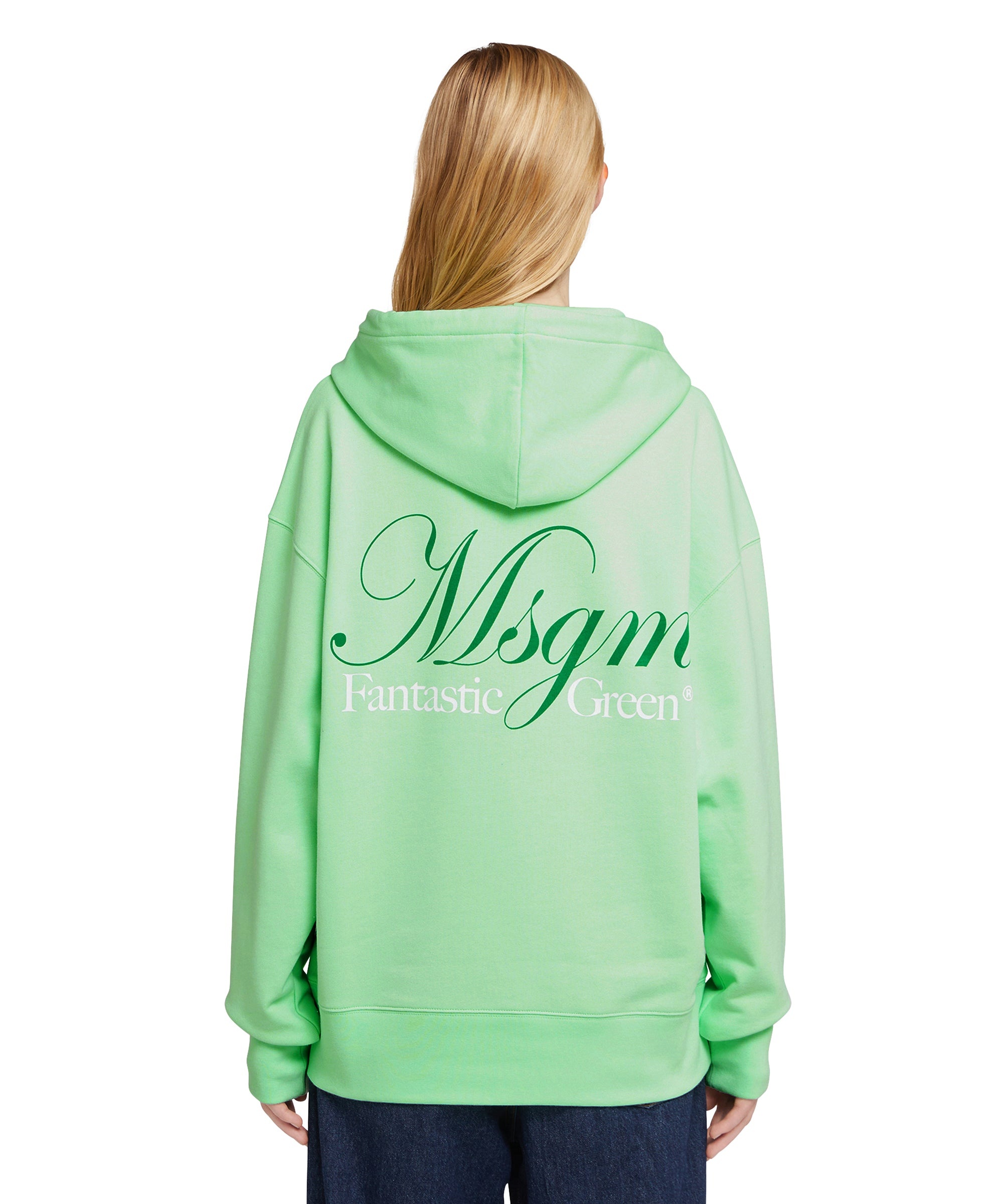 Organic cotton hooded sweatshirt from the MSGM Fantastic Green Capsule - 7