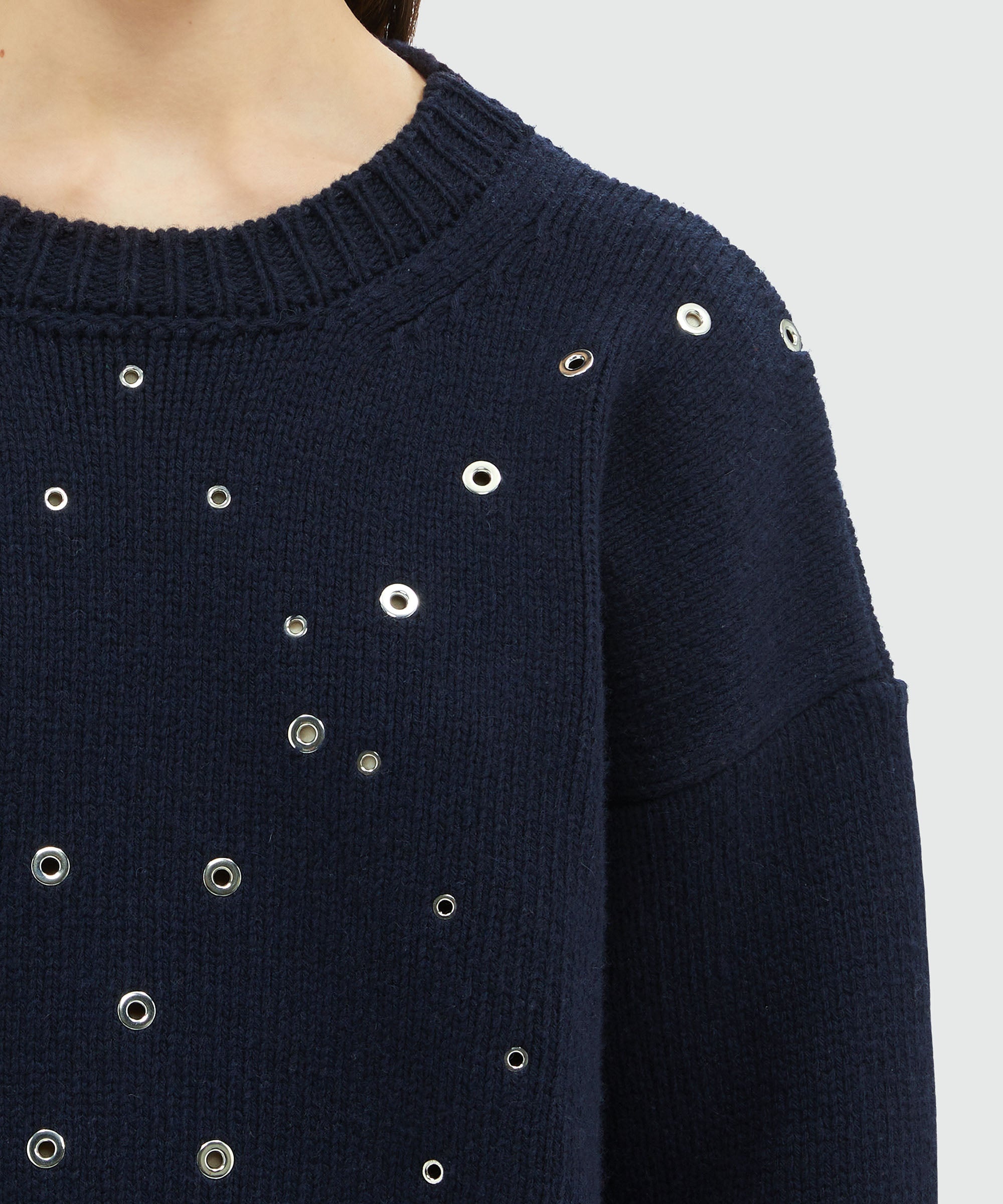 Wool and cashmere sweater with studs - 5