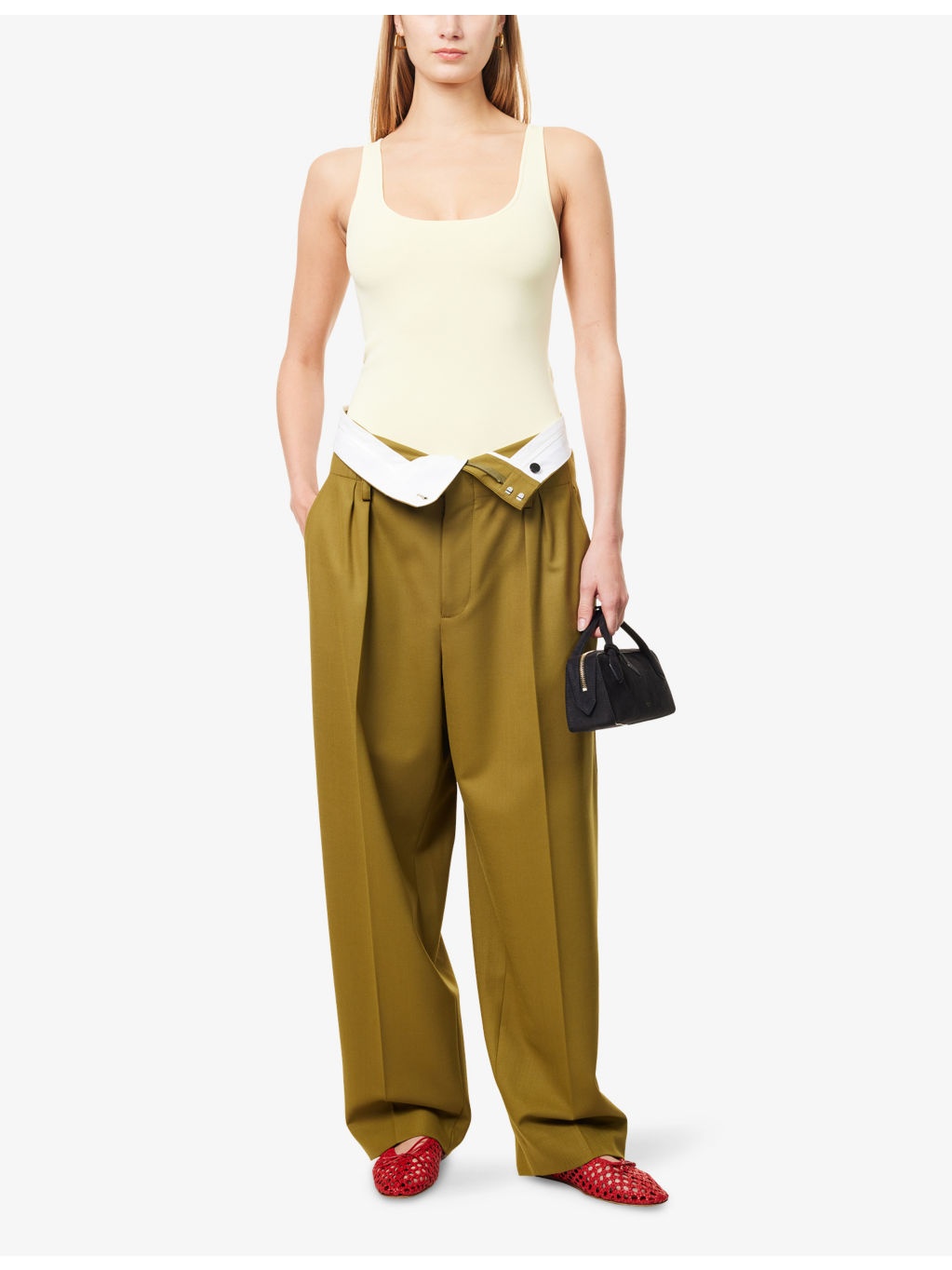 Compact Scoop-neck Knitted Tank Top - 2