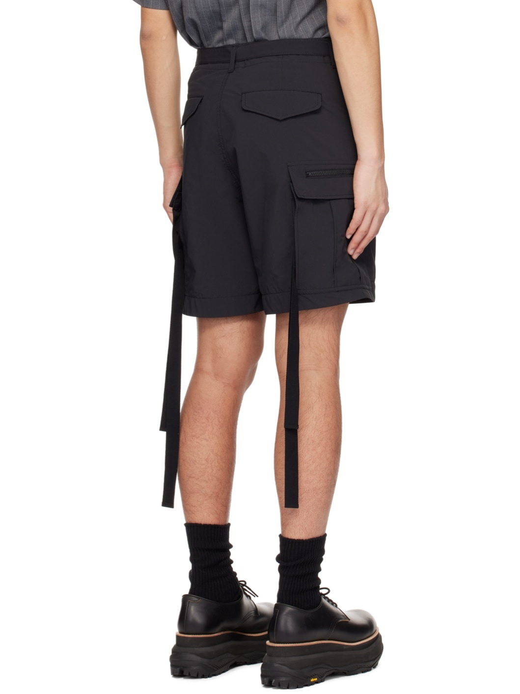 Black Belted Shorts - 3