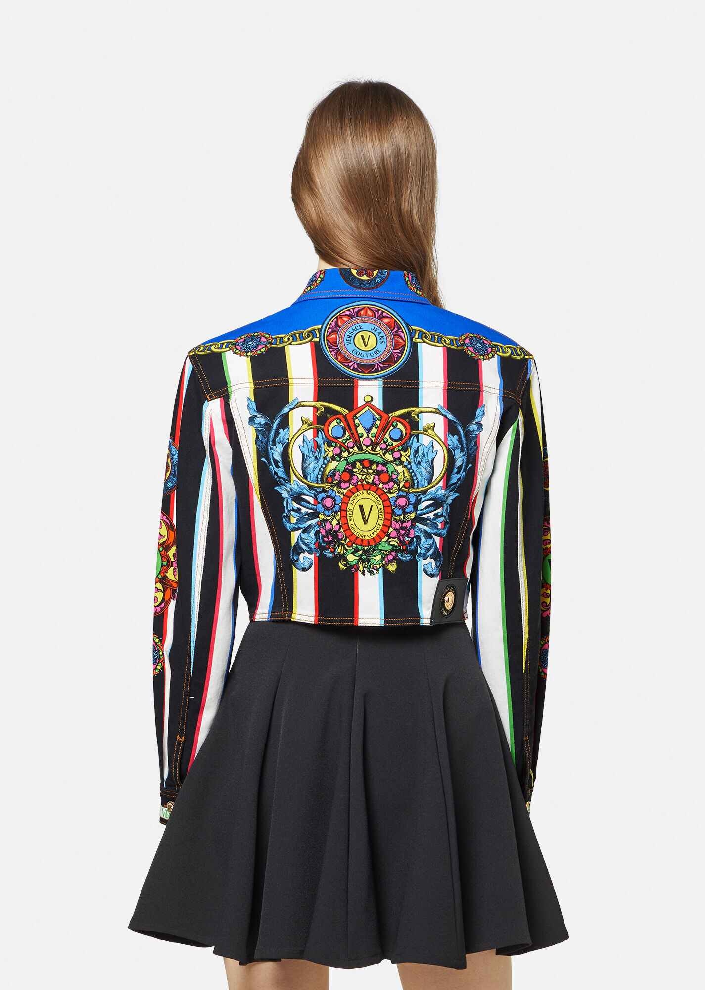 Striped Denim Jacket - 3
