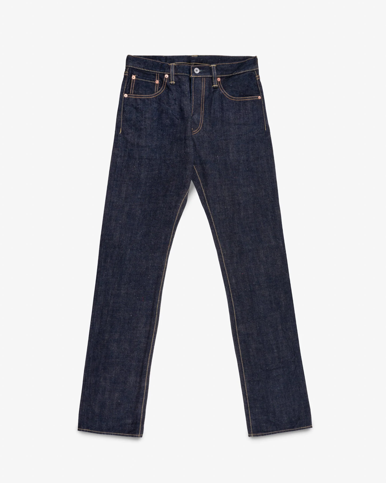 IH-555N 17OZ SELVEDGE DENIM SLIM CUT JEANS - NATURAL INDIGO - 1