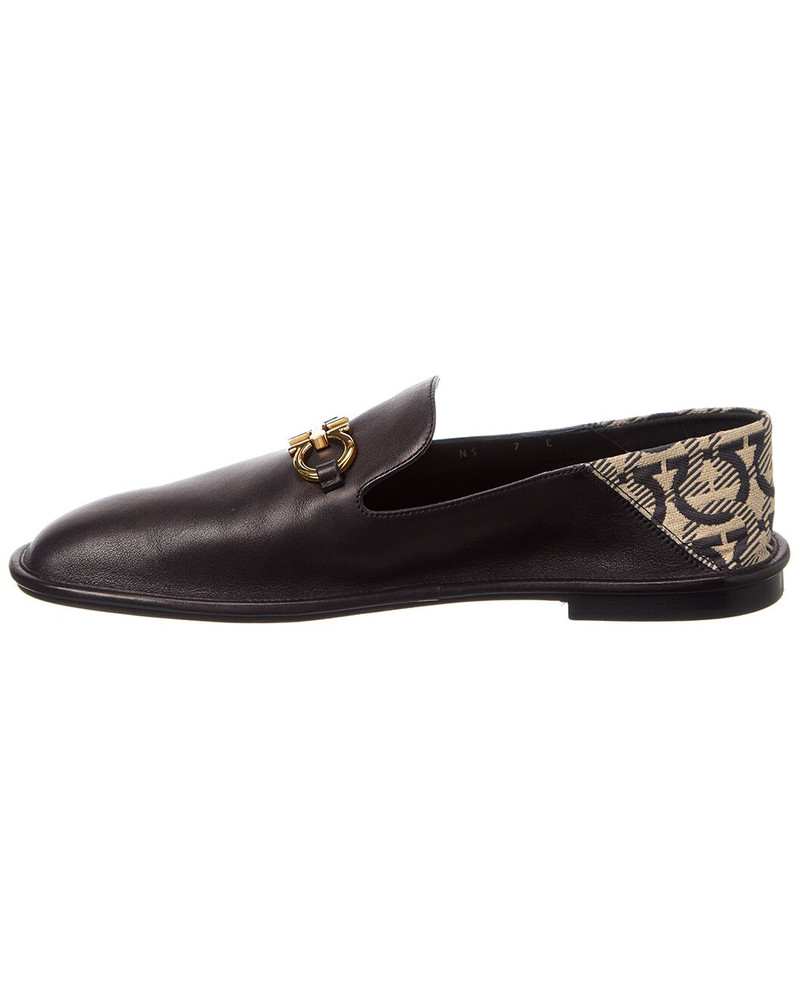 FERRAGAMO Ferragamo Logo Leather Loafer outlook