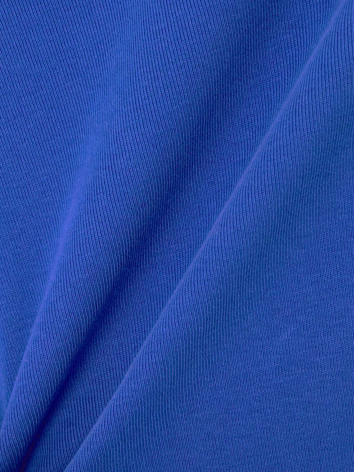 Cropped embroidered cotton-jersey T-shirt Blue - 5