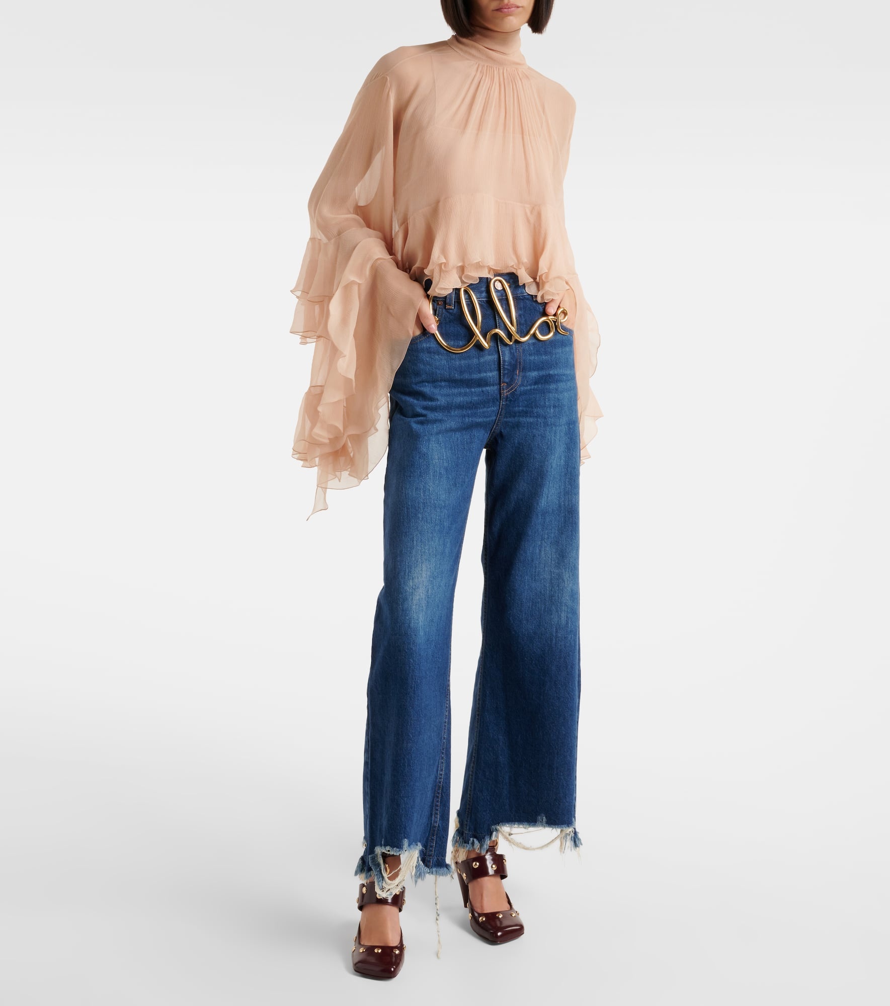 Mid-rise wide-leg jeans - 2