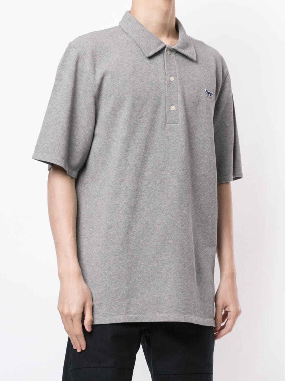 embroidered-logo polo shirt - 3