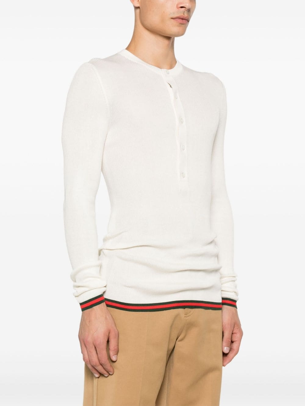 silk ribbed top - 3